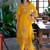 Women floral embroidered panelled sequinned kurta with trousers & with dupatta