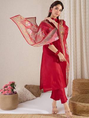 Straight kurta with trouser & dupatta 3