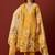 Women floral embroidered cotton kurta with trousers & dupatta