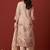 Women floral embroidered linen kurta with trousers & dupatta