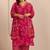 Extra love by libas plus size women floral printed kurta with trousers & with dupatta