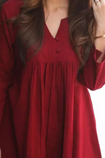 Women regular a-line kurta with trousers