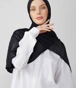 Black premium modal solid hijab