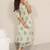 Women floral printed pleated kurta with trousers kurta sets