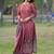 Floral printed notch-neck kurta with trousers and dupatta