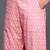 Womens pink yoke design cotton anarkali kurta with palazzos & dupatta