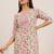 Floral printed round neck straight kurta with trouser