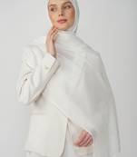 White premium modal solid hijab
