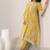Floral printed v-neck a-line kurta with trousers