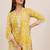 Floral printed v-neck a-line kurta with trousers