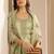 Floral woven design zari straight kurta with trousers and dupatta