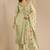 Floral woven design zari straight kurta with trousers and dupatta