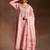 V-neck sequnnied empire a-line kurta with trousers & dupatta