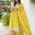 women floral printed sequinned work high slit kurta with palazzos & dupatta