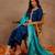 Women ethnic motifs embroidered thread work kurta with trousers & dupatta kurta sets