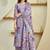 Floral printed v-neck straight kurta with palazzos and dupatta