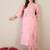 Women floral embroidered cotton kurta with trousers