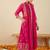 Women ethnic motifs printed cotton a-line kurta with trousers