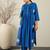 Women ethnic motifs printed cotton a-line kurta with trousers