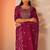 Women woven design embroidered kurta with trousers & dupatta