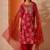 Bandhani printed round neck straight kurta with trousers & dupatta