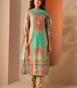 Women ethnic motifs printed kurta with trousers & dupatta