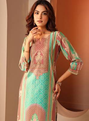 Women ethnic motifs printed kurta with trousers & dupatta 3