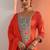 Women bandhani print regular thread work kurta with trousers & dupatta