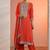 Women bandhani print regular thread work kurta with trousers & dupatta