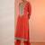 Women bandhani print regular thread work kurta with trousers & dupatta