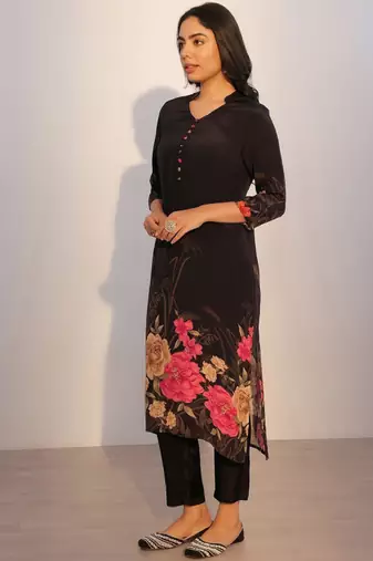 Women floral printed kurta with trousers & dupatta