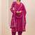 Women floral printed panelled kurta with salwar & dupatta