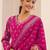 Women floral printed panelled kurta with salwar & dupatta