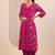 Women floral printed panelled kurta with salwar & dupatta