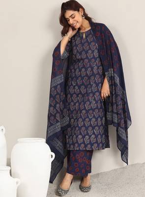 Women floral printed kurta with palazzos & dupatta 1