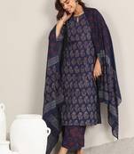 Women floral printed kurta with palazzos & dupatta