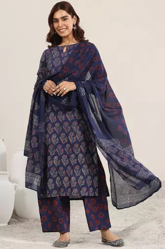 Women floral printed kurta with palazzos & dupatta