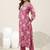 Women floral printed regular kurta with trousers & dupatta