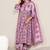Women floral printed anarkali kurta with trousers & dupatta