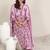 Women floral printed anarkali kurta with trousers & dupatta
