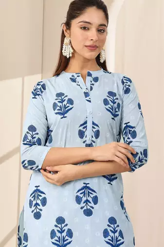 Women floral printed kurta with palazzos & dupatta