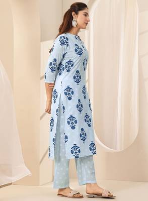 Women floral printed kurta with palazzos & dupatta 3