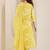 Floral printed v neck thread work straight kurta with trousers & dupatta