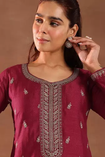Women ethnic motifs printed kurta with trousers & dupatta