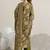 Floral printed v neck thread work straight kurta with trousers & dupatta