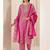 Women ethnic motifs printed regular mirror work kurta & trousers with dupatta
