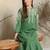 Embroidered mandarin collar thread work pure cotton kurta with trousers