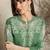 Embroidered mandarin collar thread work pure cotton kurta with trousers