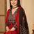 Women ethnic motifs printed empire thread work kurta with trousers & with dupatta