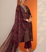 Women floral printed kurta with trouser & dupatta